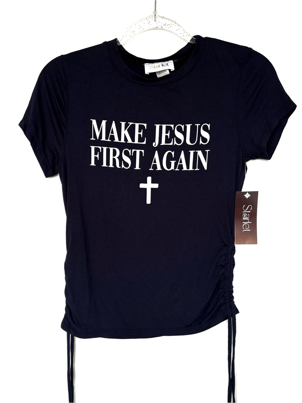 'Make Jesus First Again' Navy Short-Sleeve Tee
